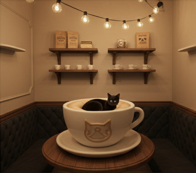 photo chambre cat-puccino